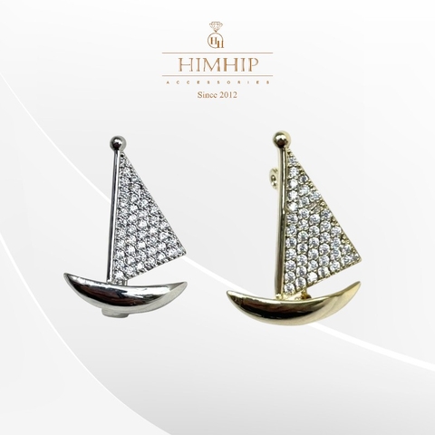 Trâm, Ghim Cài Áo HimHip Chiếc Thuyền Buồm Thanh Lịch HKCC Đính Phale 1,8*2,3cm nam nữ