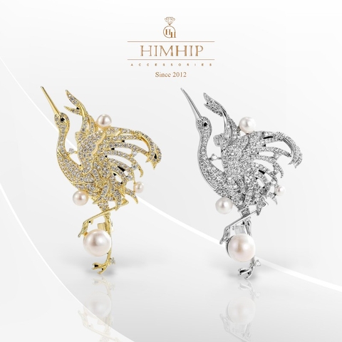 Trâm, Ghim Cài HimHip Hạc Tiên HKCC Mix Trai 3*5,5cm