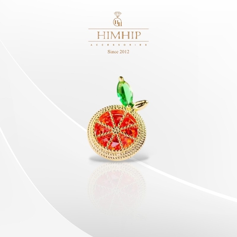 Pin Cài Áo HimHip Quả Cam Nhỏ Xinh Xắn HKCC Đính Phale 1*1,5cm