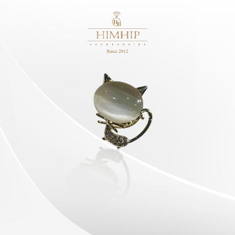 Pin Cài Áo HimHip Mèo Nhỏ Đáng Yêu HKCC Đính Phale 1*2cm