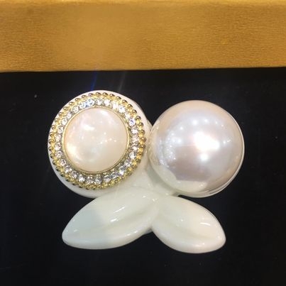 Kẹp Càng Cua HimHip Composite Đính Hạt Giả Trai Thanh Lịch 8 Răng 3.5x4.5cm