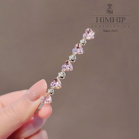 Set Quà Valentine 8/3 HimHip Khuyên Tai, Cài Áo & Kẹp Mái Kèm Túi Hộp Thiệp - 1176