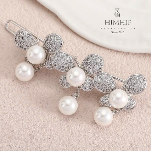 Set Quà 8/3 HimHip Khuyên Tai, Cài Áo & Kẹp Mái Kèm Túi Hộp Thiệp - 1171