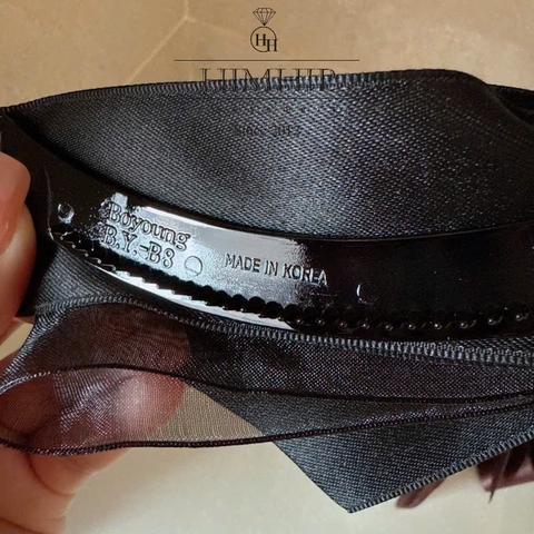 Kẹp Móc Dọc HimHip Composite Nơ Vải Nhiều Lớp 14*4cm