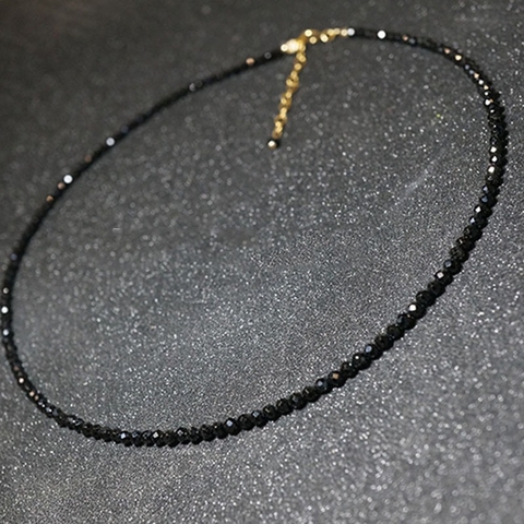 Choker HimHip Phale Đen Dây Trơn Đơn Giản 32+7cm