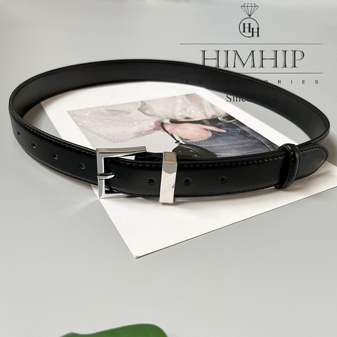 Dây Lưng HimHip Da Thật Khóa Chữ E Sang Trọng 3x100cm
