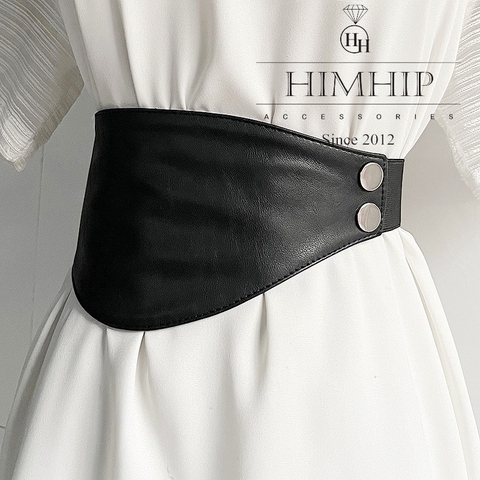 Dây Lưng HimHip Da PU Phối Chun Sang Trọng 73cm