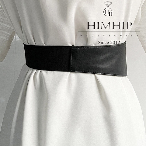 Dây Lưng HimHip Da PU Phối Chun Sang Trọng 73cm