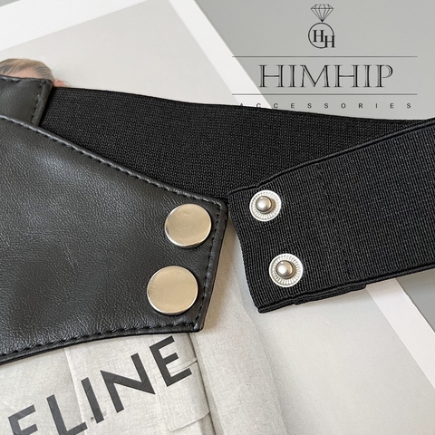 Dây Lưng HimHip Da PU Phối Chun Sang Trọng 73cm