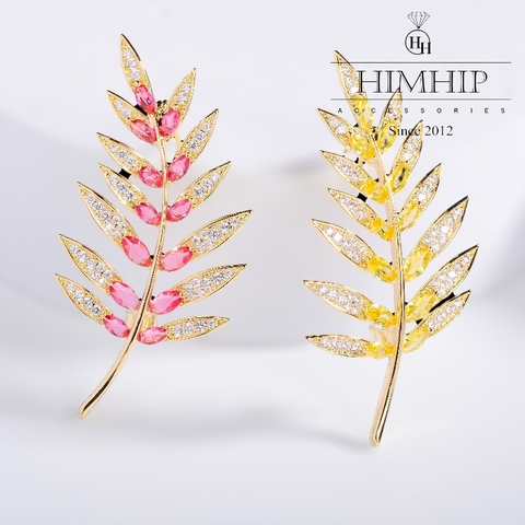 Trâm, Ghim Cài HimHip Cành Cây Thanh Lịch HKCC Đính Phale 5*5cm