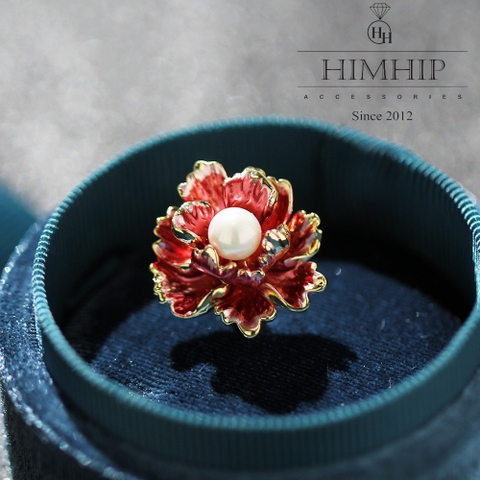 Trâm, Ghim Cài Áo Nhỏ HimHip Hoa Dâm Bụt Sang Trọng HKCC Mix Trai 2cm