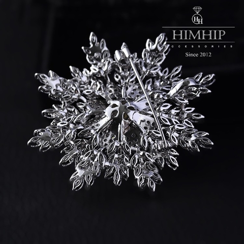 [Noel] Trâm, Ghim Cài Áo HimHip Hoa Tuyết Sang Trọng HKCC Mix Trai 5,5*5,5cm