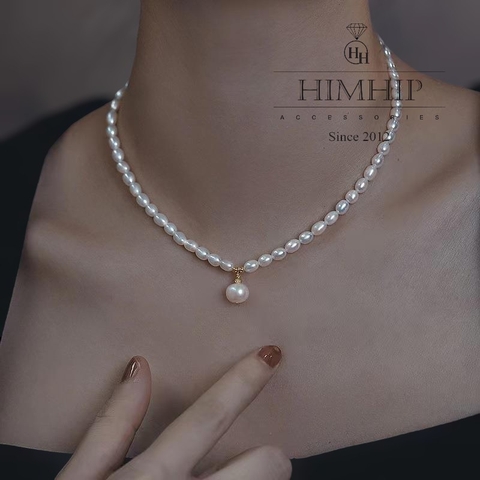 [Thiết kế] Vòng Cổ HimHip Trai Thật 5-6Li Dáng Thả Sang Trọng