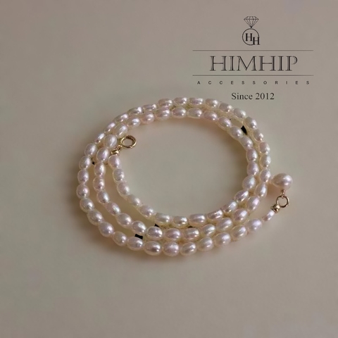 [Thiết kế] Vòng Cổ HimHip Trai Thật 5-6Li Dáng Thả Sang Trọng