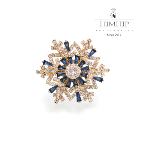 [Noel] Trâm, Ghim Cài Áo HimHip Bông Hoa Tuyết Xoay Thanh Lịch HKCC Đính Phale 3*3cm