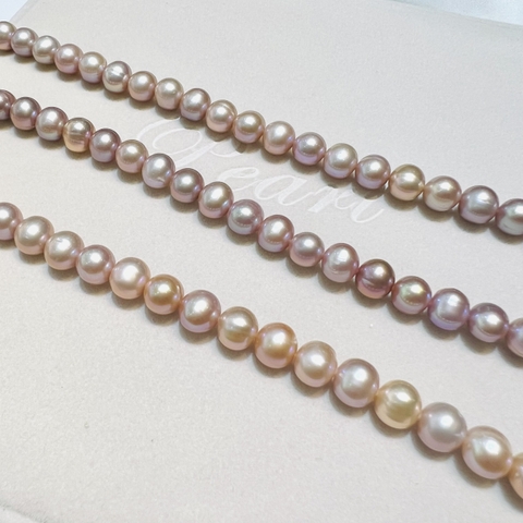 [Thiết kế] Vòng Cổ HimHip Trai Thật 8Li Dáng Trơn Thanh Lịch 44cm - Hồng Tím