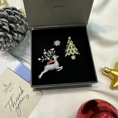 Set Quà Noel HimHip Cài Áo Kèm Túi Hộp Thiệp - 508