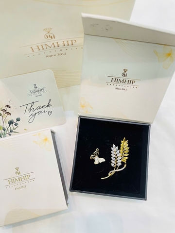 Set Quà Tặng Himhip Cài Áo Kèm Túi Hộp Thiệp - 393