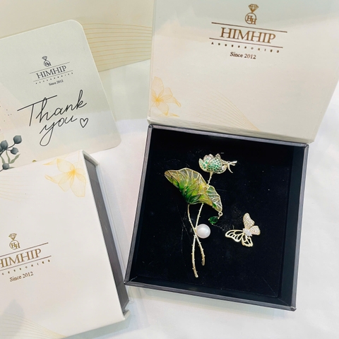 Set Quà Tặng Himhip Cài Áo Kèm Túi Hộp Thiệp - 390