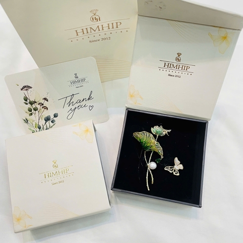 Set Quà Tặng Himhip Cài Áo Kèm Túi Hộp Thiệp - 390