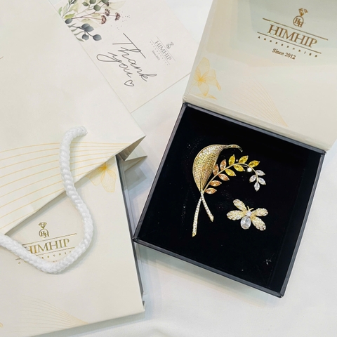 Set Quà Tặng Himhip Cài Áo Kèm Túi Hộp Thiệp - 340