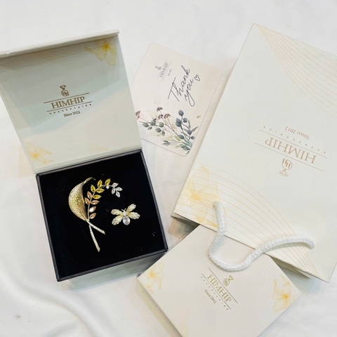 Set Quà Tặng Himhip Cài Áo Kèm Túi Hộp Thiệp - 340