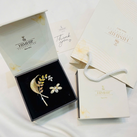 Set Quà Tặng Himhip Cài Áo Kèm Túi Hộp Thiệp - 340