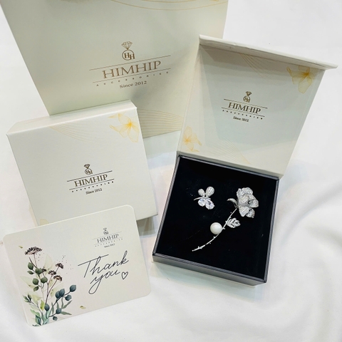 Set Quà Tặng Himhip Cài Áo Kèm Túi Hộp Thiệp - 343