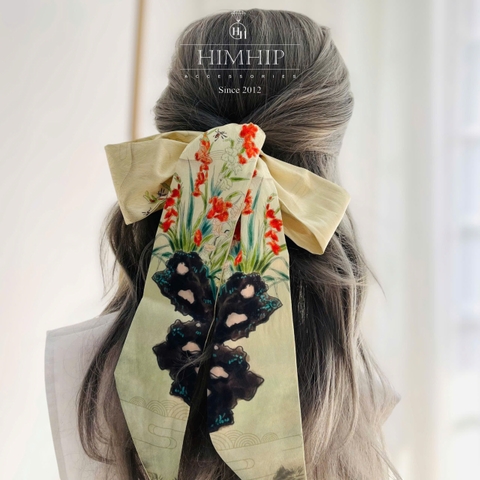 Khăn Lụa Tuban Lụa 129x7cm HimHip Khăn Thắt Túi Quà Tặng Khăn - 11