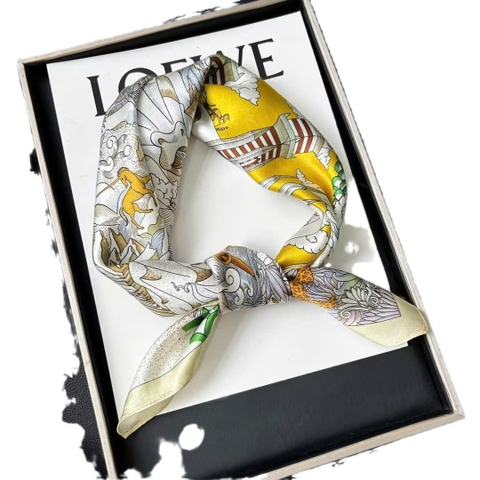 Khăn Lụa Cao Cấp HimHip 65x65cm Khăn Quàng Quà Tặng Khăn - 58