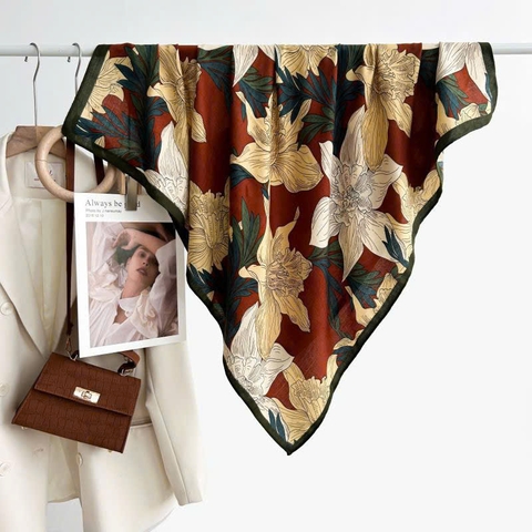 Khăn Viscose HimHip 90x90cm Khăn Quàng Quà Tặng Khăn Phụ Kiện Áo Dài - 93