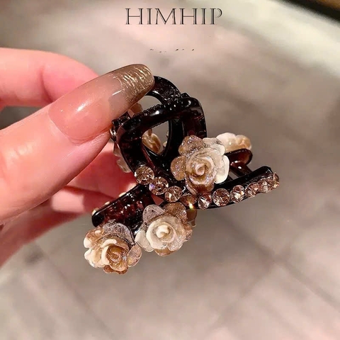 Kẹp Càng Cua HimHip Composite Hồng Nâu Phối Phale Thanh Lịch 4.5x3.4cm