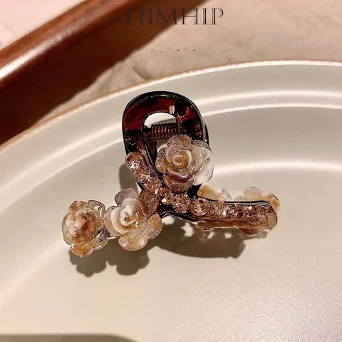 Kẹp Càng Cua HimHip Composite Hồng Nâu Phối Phale Thanh Lịch 4.5x3.4cm