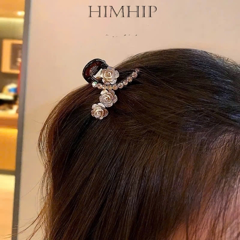 Kẹp Càng Cua HimHip Composite Hồng Nâu Phối Phale Thanh Lịch 4.5x3.4cm