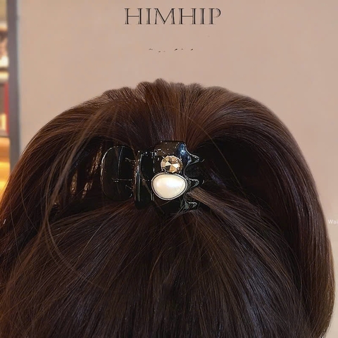 Kẹp Càng Cua HimHip Composite Hạt Đá Tam Giác Gắn Tròn Phale 3.x4cm