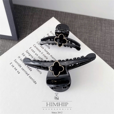 Kẹp Càng Cua HimHip Composite Dáng Dẹt Hoa Bốn Cánh May Mắn