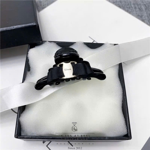 Kẹp Càng Cua HimHip Composite Dáng Dẹt Gắn Nơ Hai Lớp Khuy HKCC