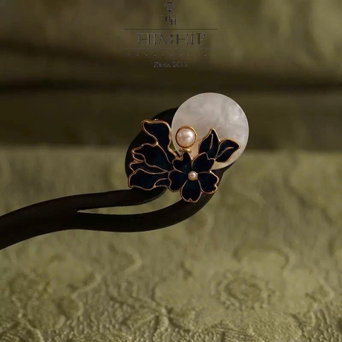 Trâm Cài Tóc HimHip Nguyệt Hạ Hoa Sương Kèm Hộp Phụ Kiện Áo Dài