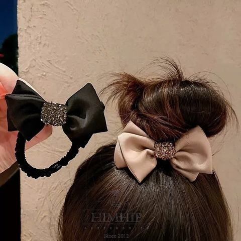Dây Buộc Tóc HimHip Nơ Vải Thắt Dây Phale Thanh Lịch 9x5cm