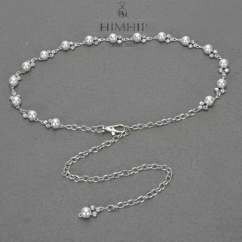 Dây Lưng Xích HimHip HKCC Gắn Hạt Giả Trai Nối 3 Điểm Phale 115cm