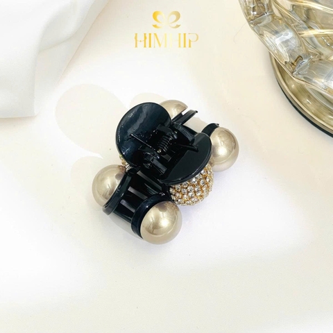 Kẹp Càng Cua HimHip Composite Hạt Giả Trai Mix Chùm Phale Thanh Lịch 8 Răng 5x3cm