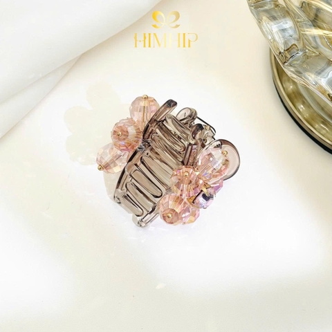 Kẹp Càng Cua HimHip Composite Hoa Đào Phale Thanh Lịch 8 Răng 4.5x4cm