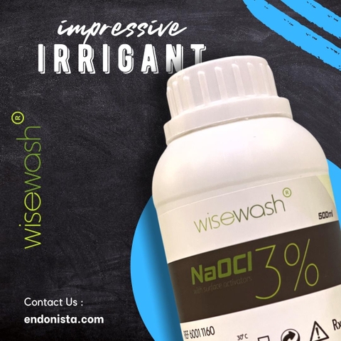 Dung dịch bơm rửa nội nha WiseWash® NaOCl 3% (500ml)