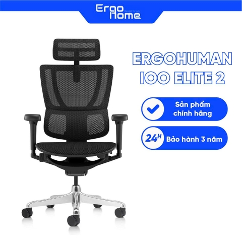 GHẾ CÔNG THÁI HỌC ERGOHUMAN IOO ELITE 2 NÂNG CẤP TOÀN DIỆN