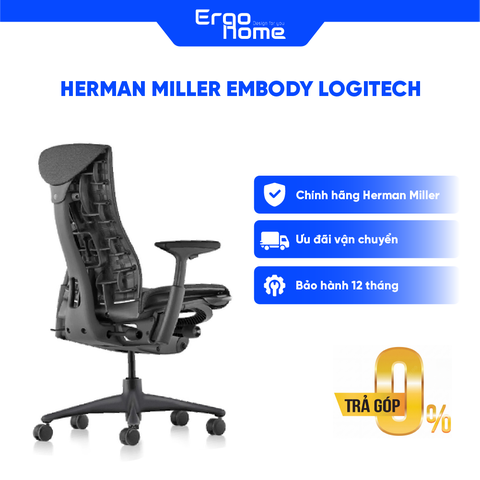 Ghế công thái học Ergonomic Herman Miller Embody Logitech