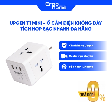 Upgen T1 Mini - Ổ cắm điện không dây tích hợp sạc nhanh đa năng