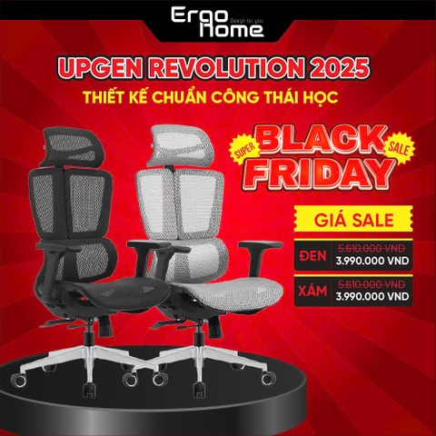 Ghế Công Thái Học Upgen Revolution 2025 - Thiết Kế Lưới Matrex Confort USA 4 Chiều