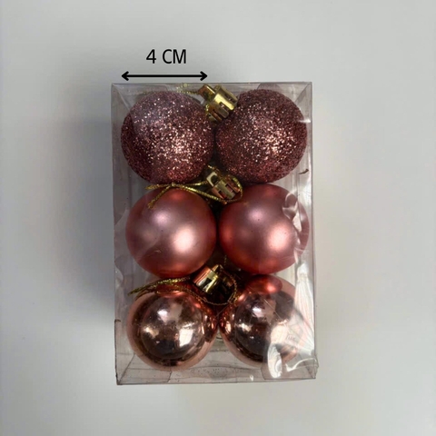 Hộp Châu Giáng Sinh - 6 Trái - 4 cm - MC