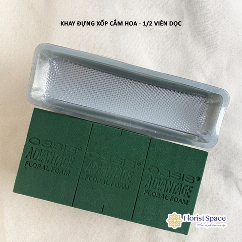 Khay Đựng Xốp Cắm Hoa - 1/2 Viên Dọc - KCK