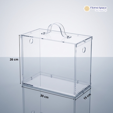 Hộp Mica Trong Suốt Dạng Vali có ốc đính kèm 30 x 15 x 26 - KCK (Customize)